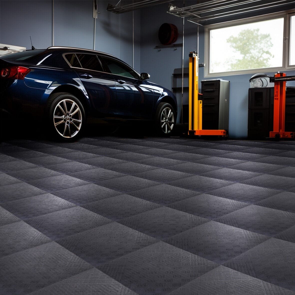 rubber garage tile flooring telford shropshire